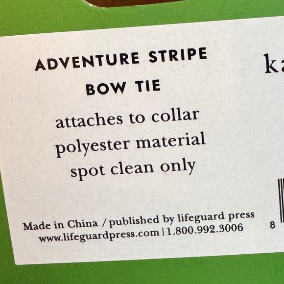 Kate Spade Adventure Stripe Bow Tie for Dogs - Picture 3 of 4